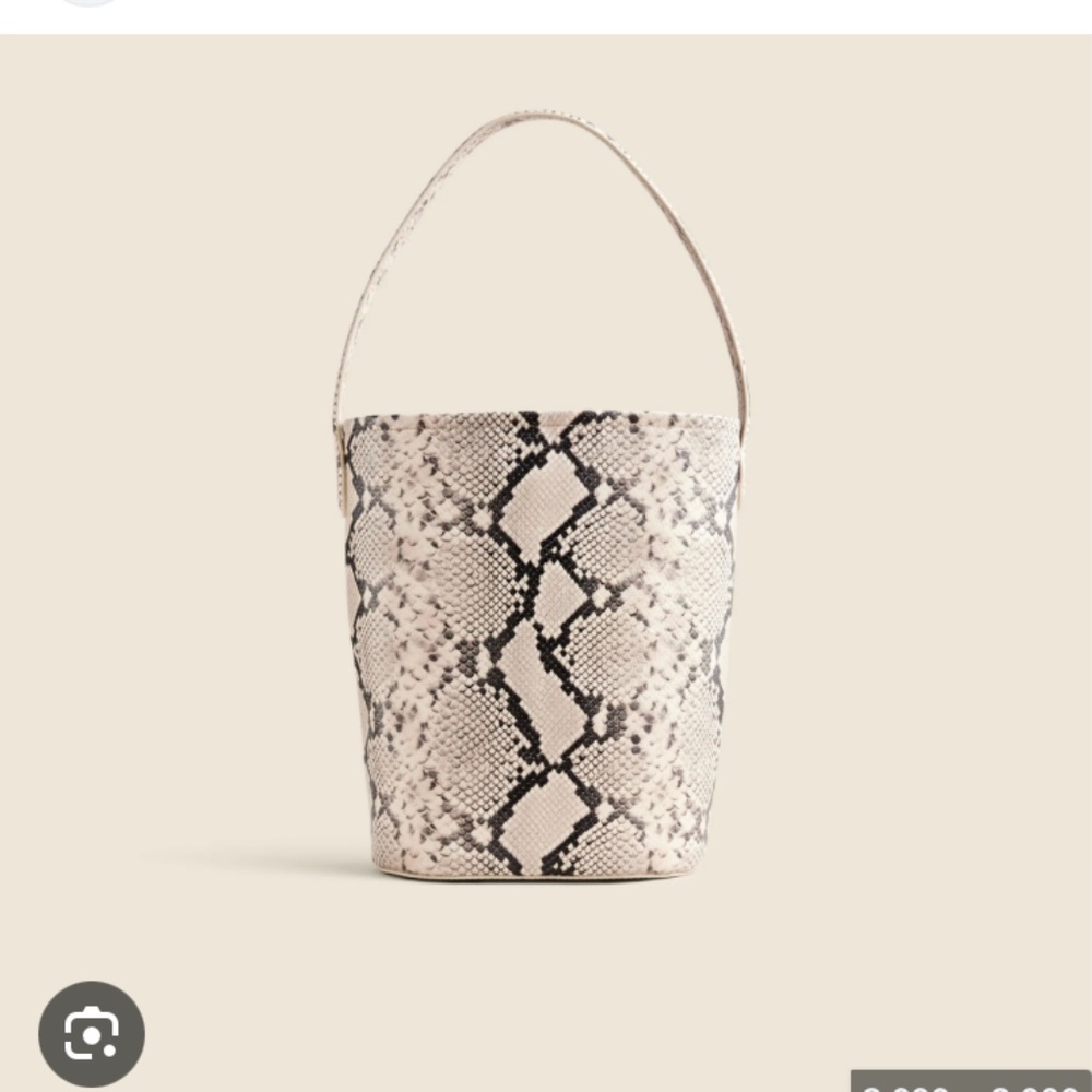 J.Crew Berkeley Bucket Bag in Snake print